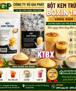 Bột kem trứng Boxin 1kg vàng đậm